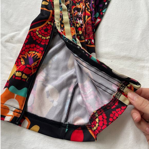 Adidas Maracatu Tropical Track Pants Women's Medium Gold Trefoil Colorful Rare - Picture 3 of 10